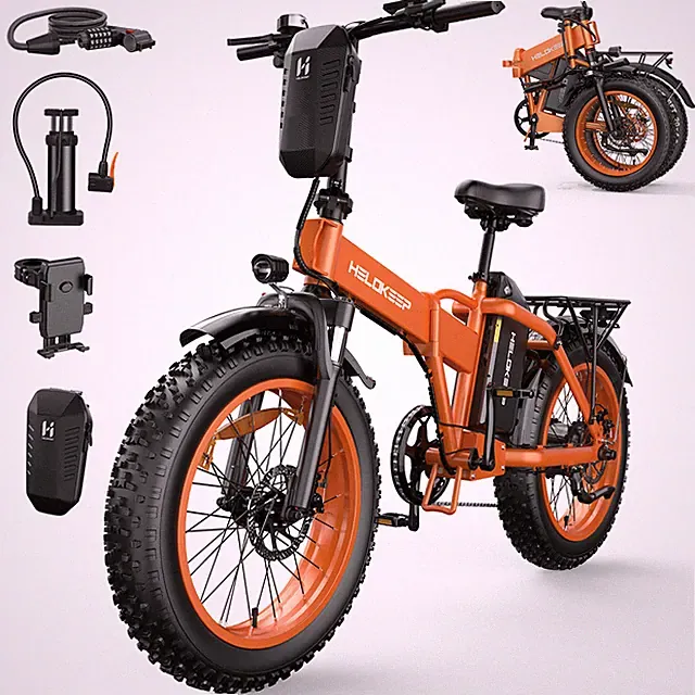 1500W Peak E-City Bike 48V 25Ah Bicycle 20" Fat Tires ebike for Adults Ebike