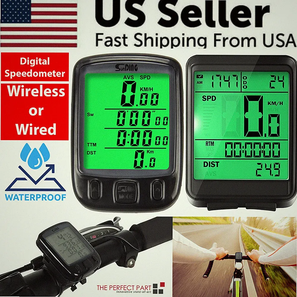 Bike Bicycle Speedometer Cycle Digital Odometer Computer Waterproof LCD Wireless