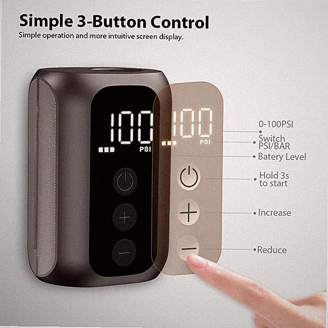 Digital Display Bicycle Pump for Bike Tire Inflation & Pressure Monitoring Uses