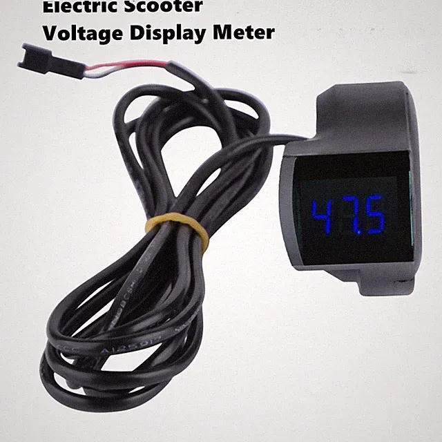 Electric Bicycle Voltage Display Handlebar Voltmeter Display for Electric New