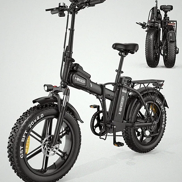 Hikeep 750W Motor Electric Folding Bicycle 20" Fat Tire 48V 25Ah City Bicycle