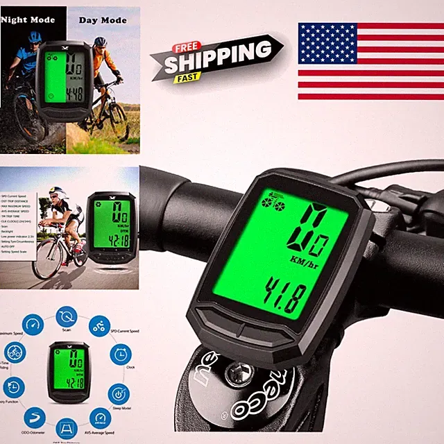 Lightweight Bicycle Odometer Waterproof Wireless Cycle Computer for Biking