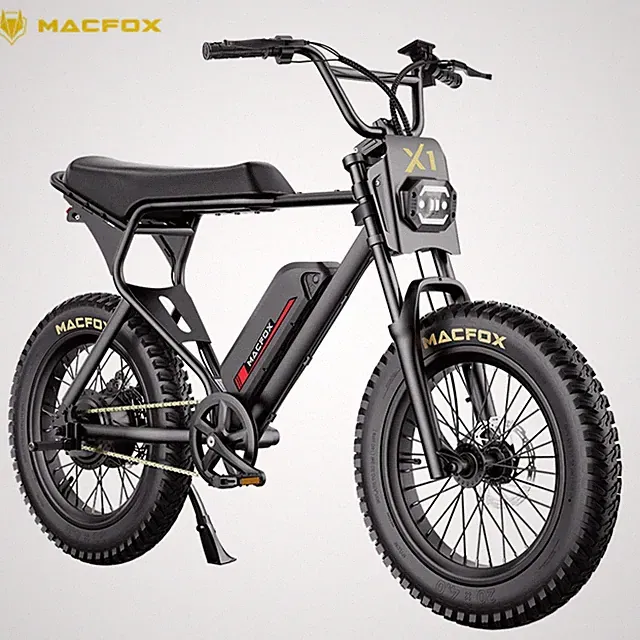 MACFOX 20" FAT TIRE ADULTS ELECTRIC BIKE PEAK 750W 48V 10.4AH MOUNTAIN EBIKE