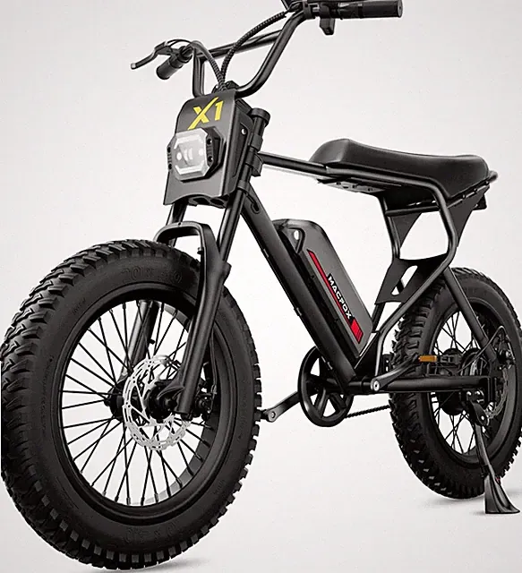 MACFOX Upgrade X1S Electric Bike 20" Fat Tire Electric Bicycles Retro Design NEW