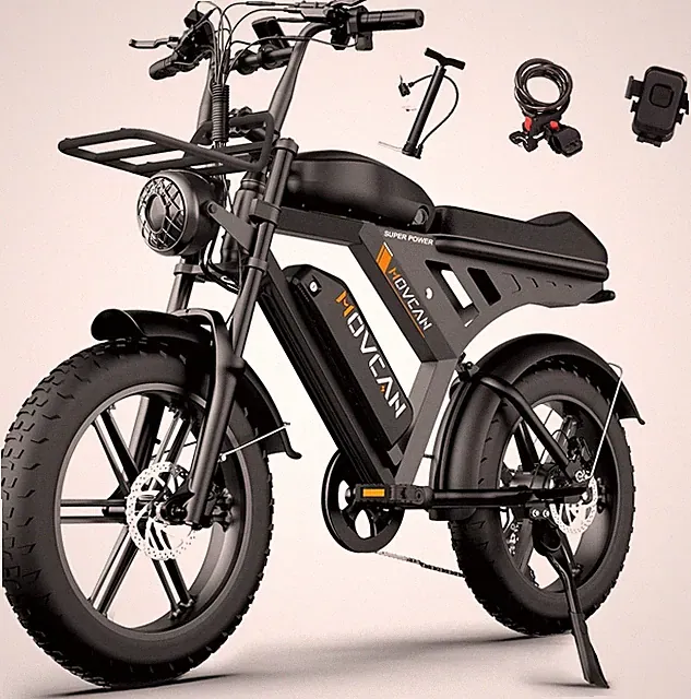 Movcan 20" Fat Tire Electric Bike 1500W 32mph 48V 31.2Ah Mountain Ebike Adults