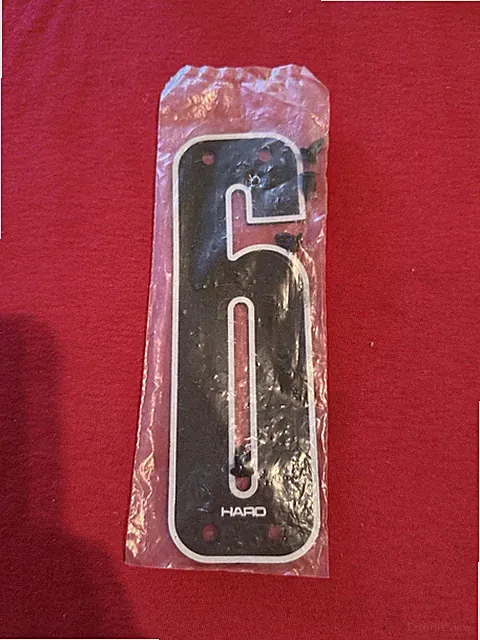 NOS HARO TECH DIGITAL DISPLAY PANEL NUMBER 6 OLD SCHOOL BMX PLATE FLO PUSH PIN