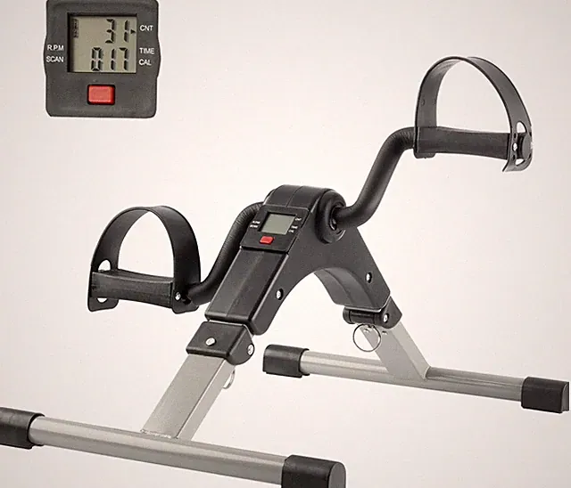 Under Desk Exercise Bike Pedal Exerciser – Mini Stationary Cycle with Adjustable
