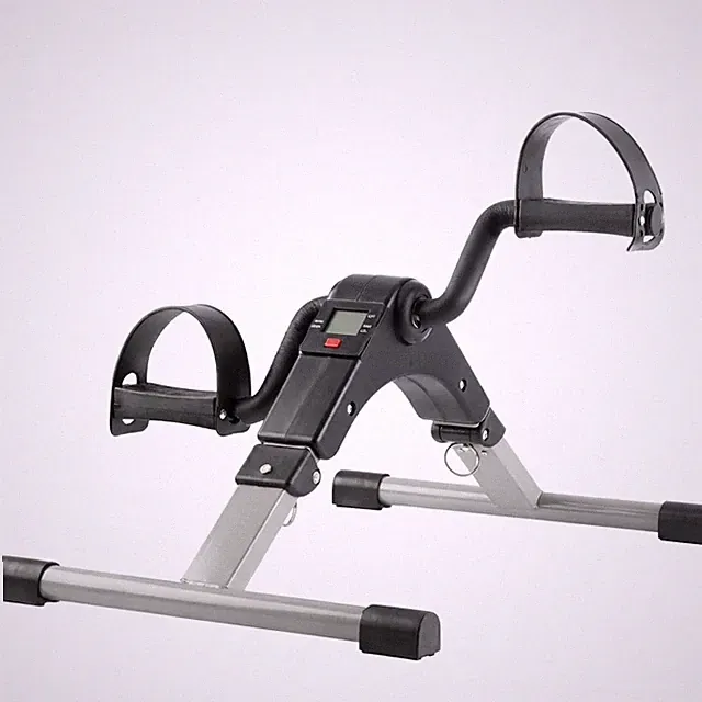 Under Desk Exercise Bike Pedal Exerciser with Digital Display Gray
